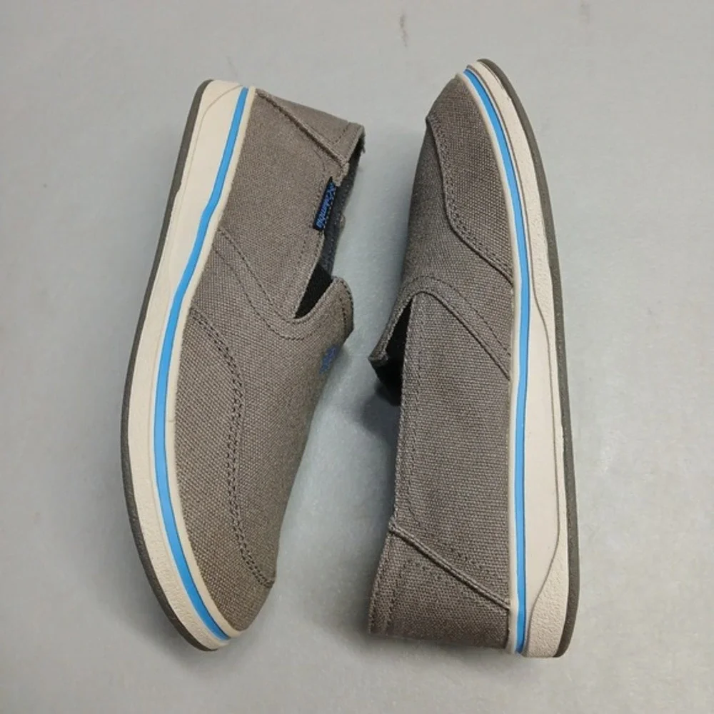 Columbia Crankbait Omni-Grip Casual Sneakers Youth US 3 Gray Blue Canvas Slip On